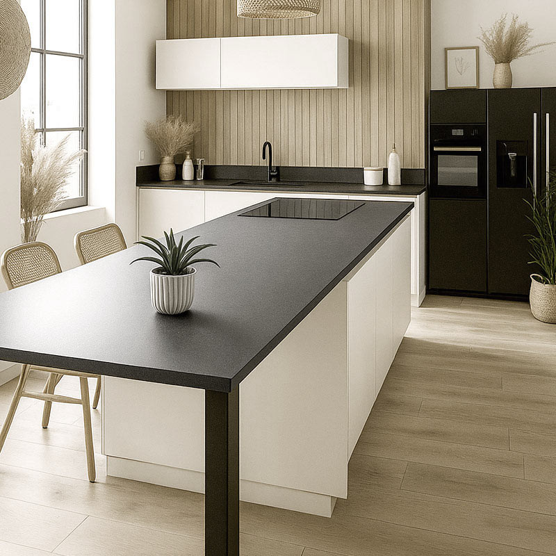 Plan de travail en granit "Noir Zimbabwe"