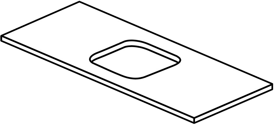 Découpe polie - Cuve sous plan + mitigeur
