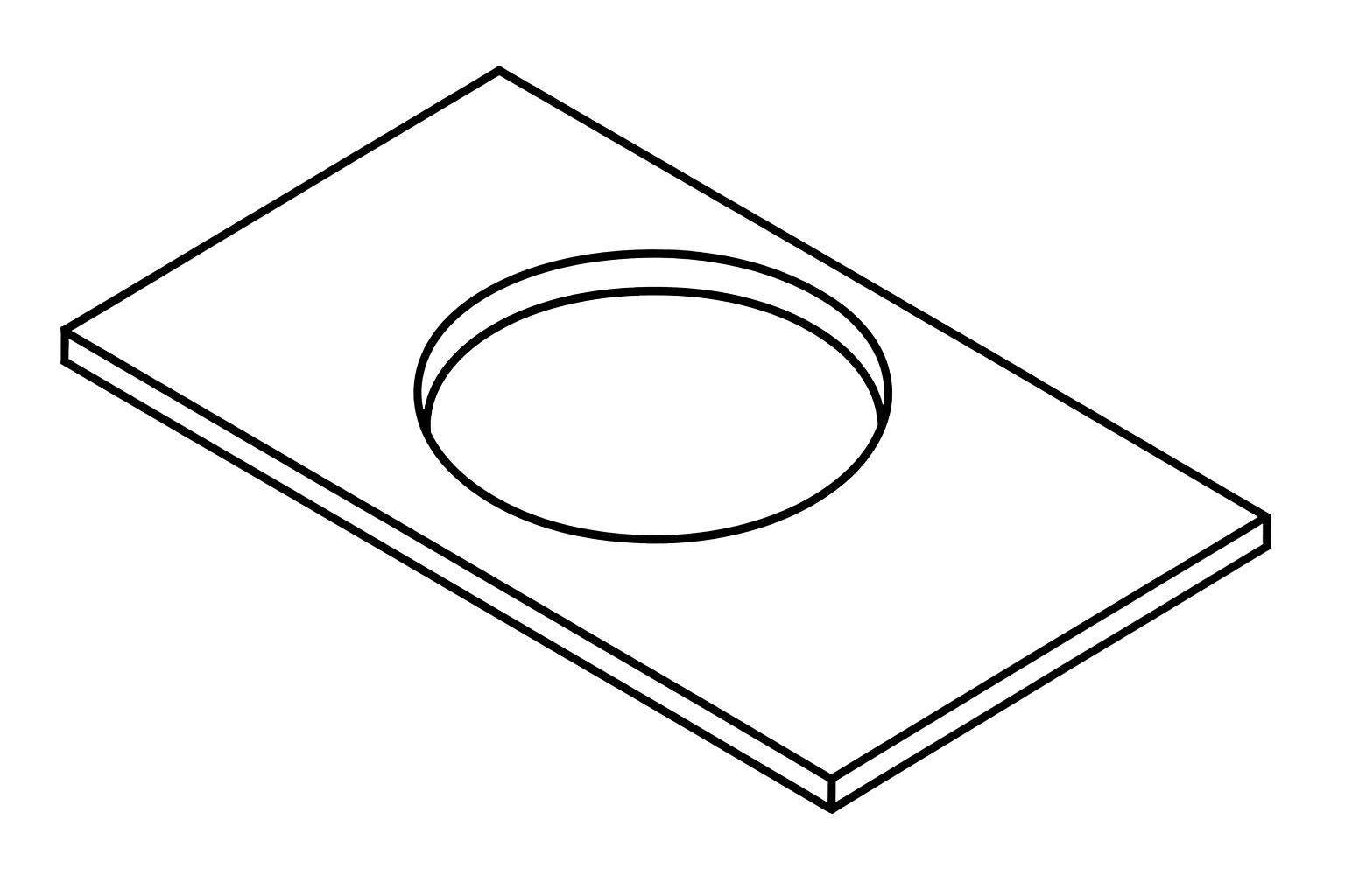 Découpe  arrondie diamètre 120